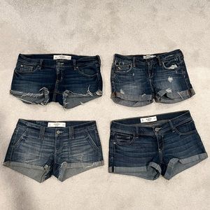 Set of 4 Jean Shorts from Abercrombie & Fitch. Sizes 25-27z. Brand New
